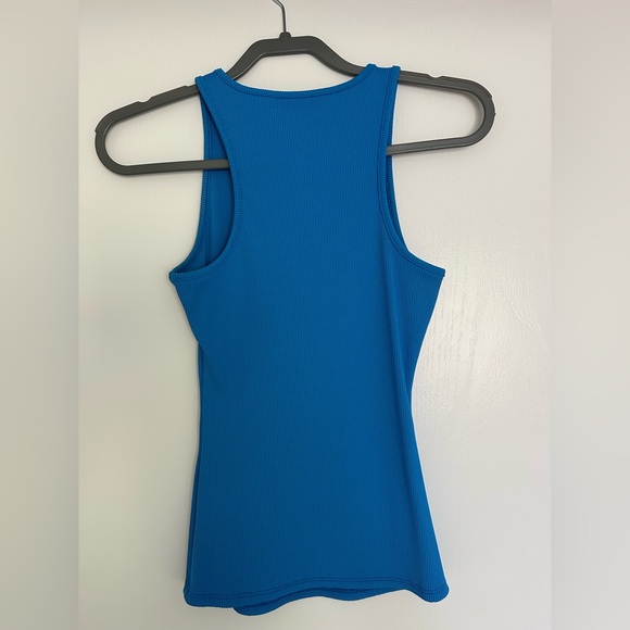 WHBM FORME™ Ribbed Stretch Tank in Bright Blue - Picture 6 of 6